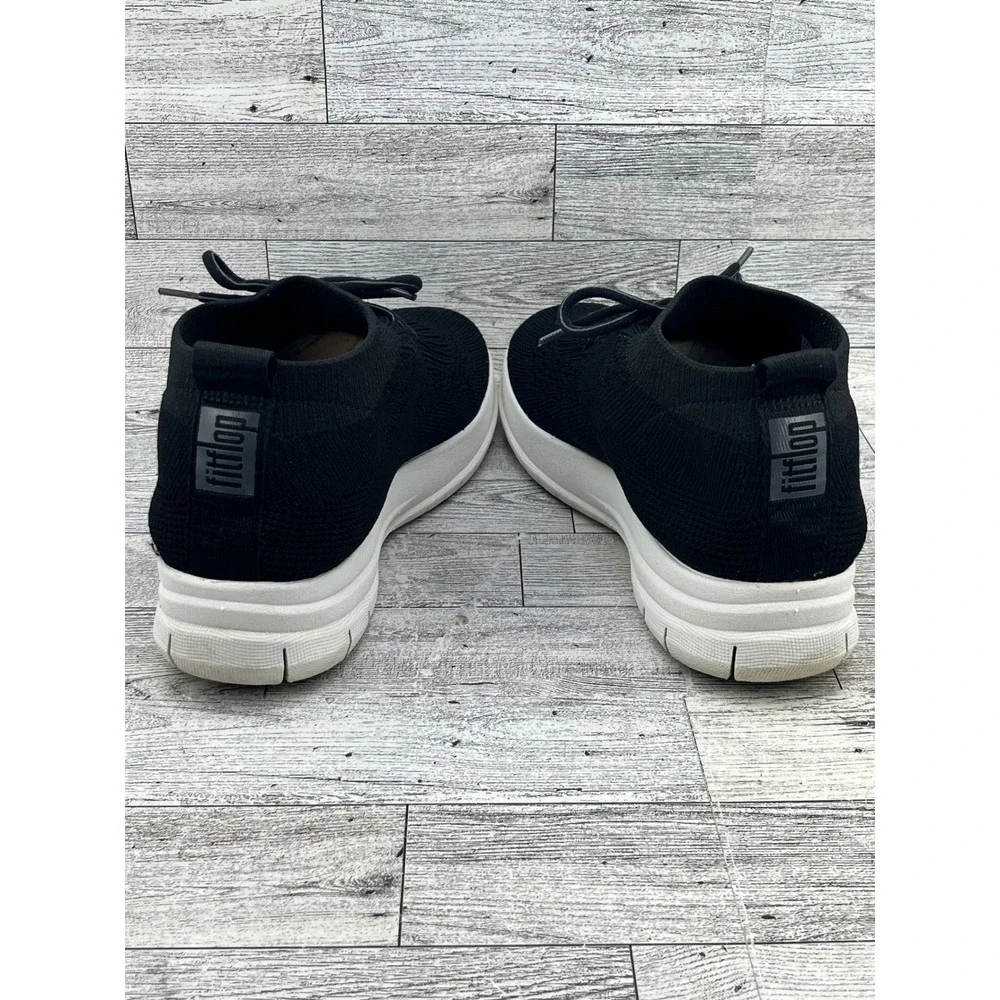 FitFlop Uberknit Black High Top Stretch Knit Sneakers Women‎ Size 8.5 E37-001